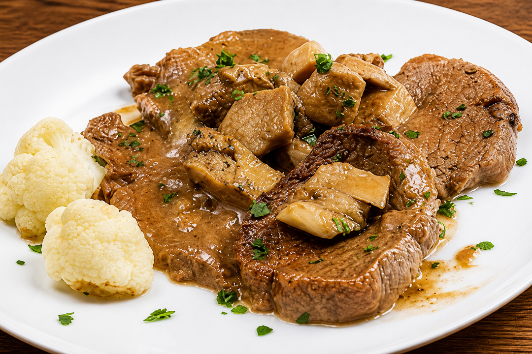 Grenadins de veau au poivre vert