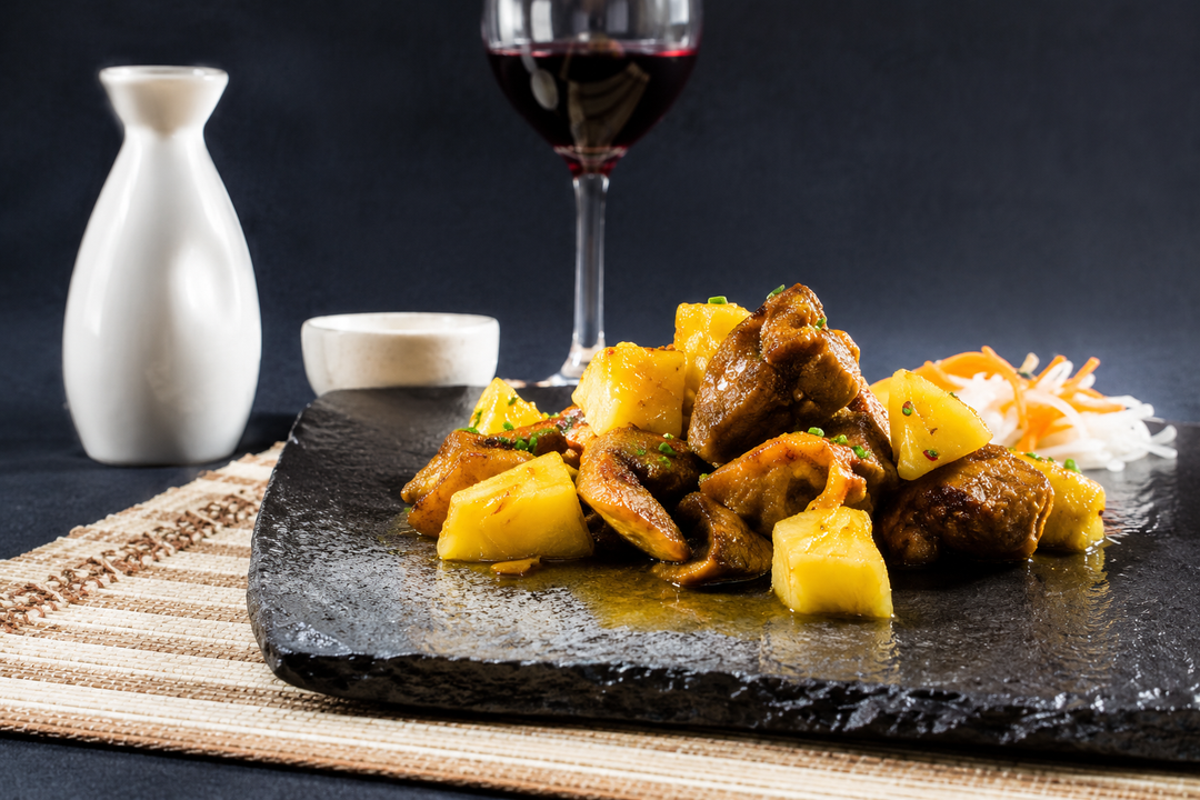 Wok de canard à l'ananas